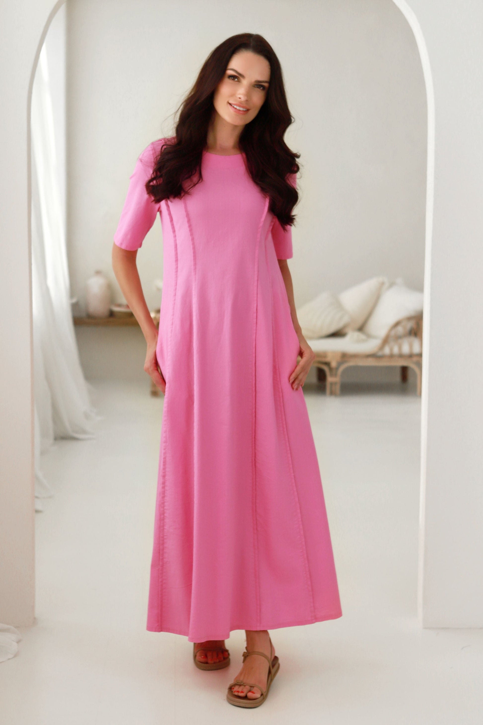 lininė suknelė vasarai