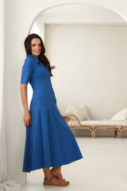 ilga lininė suknelė