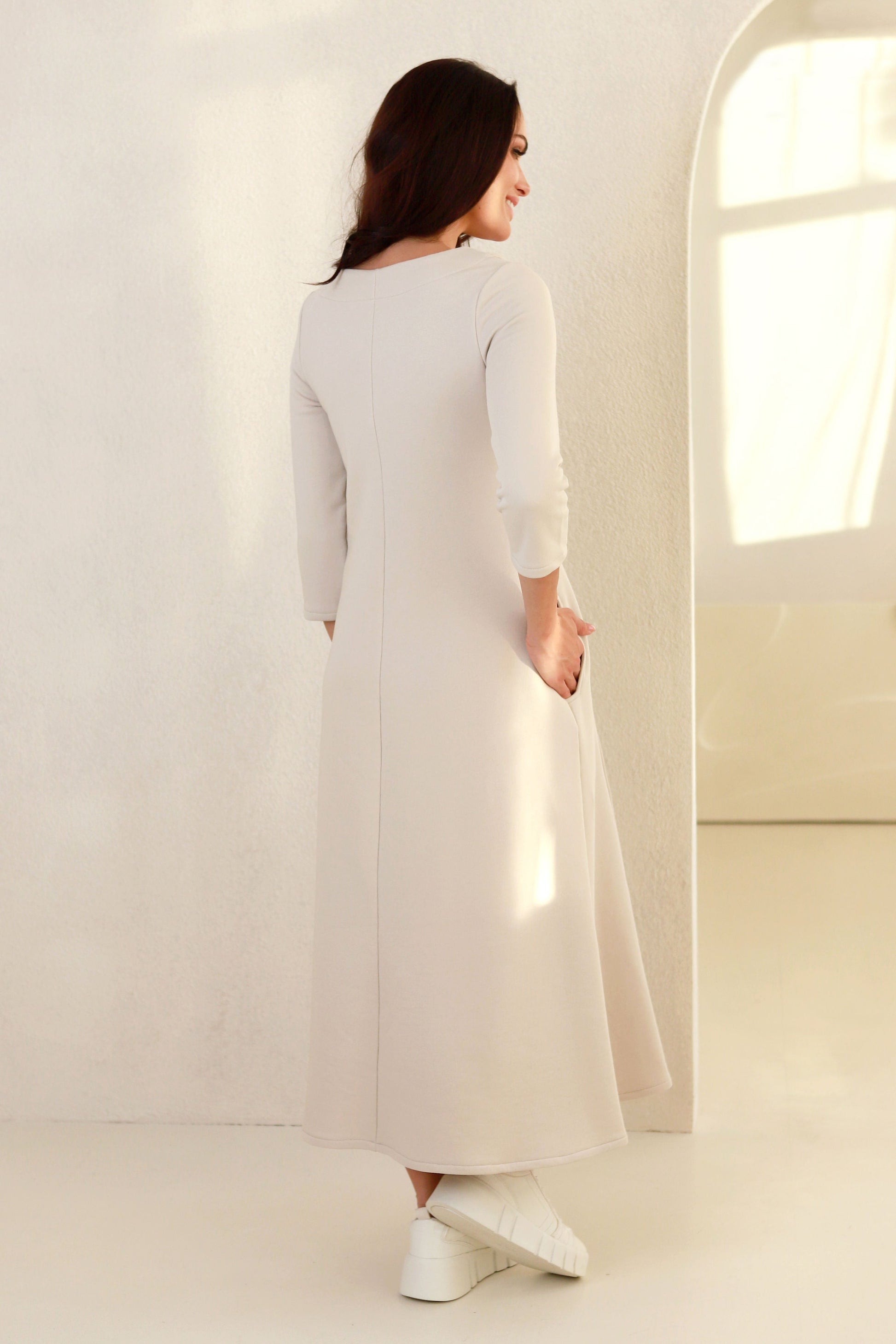 medvilninė suknelė moterims