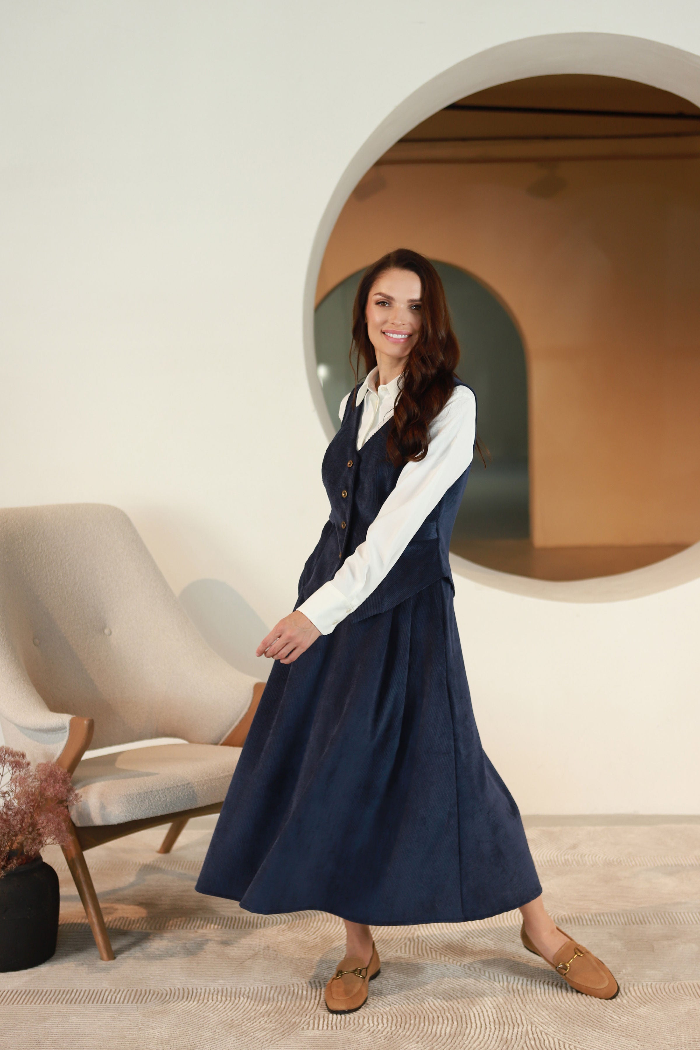 Lega velvetinė liemenė "Siena Navy Velvet"