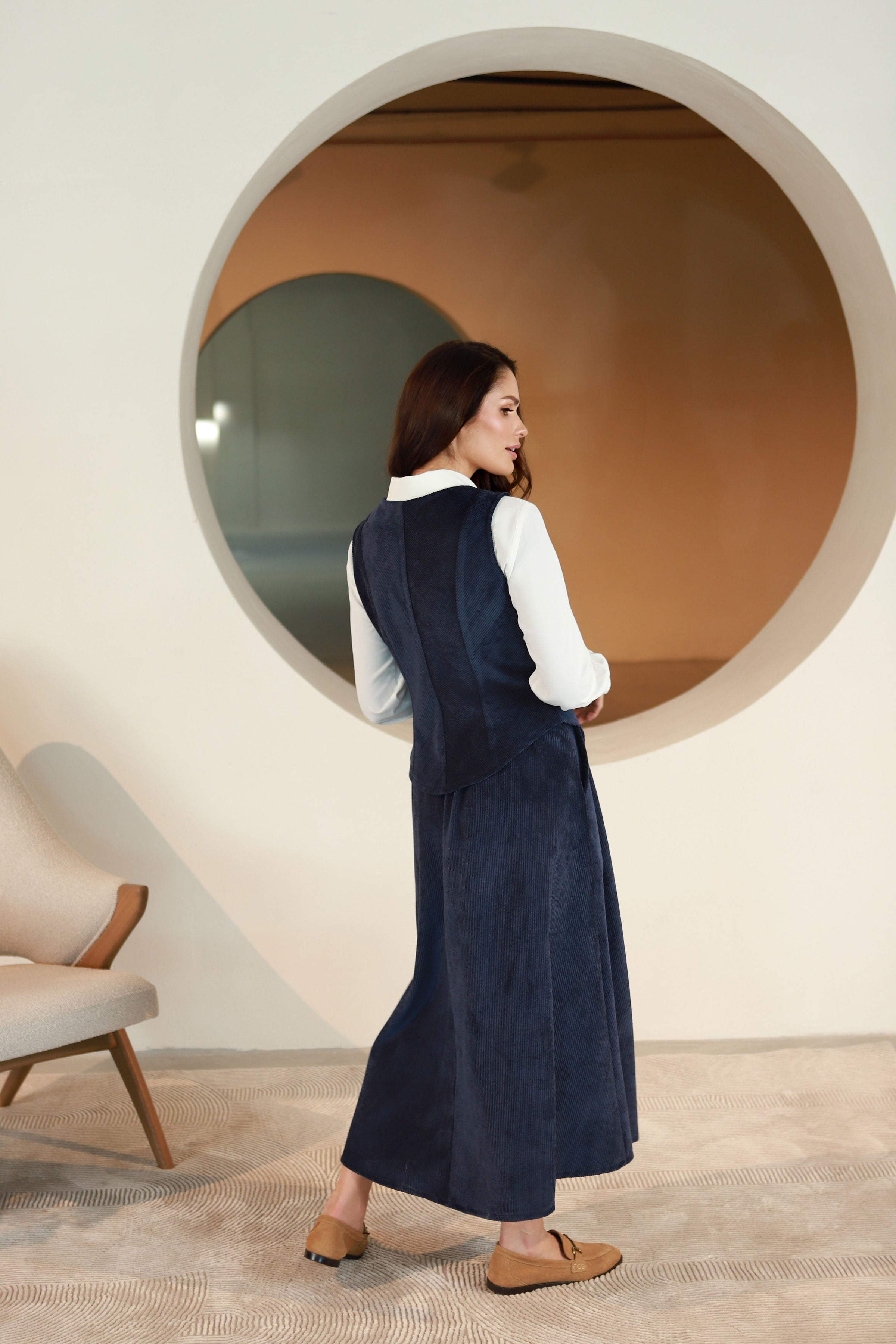 Lega velvetinė liemenė "Siena Navy Velvet"