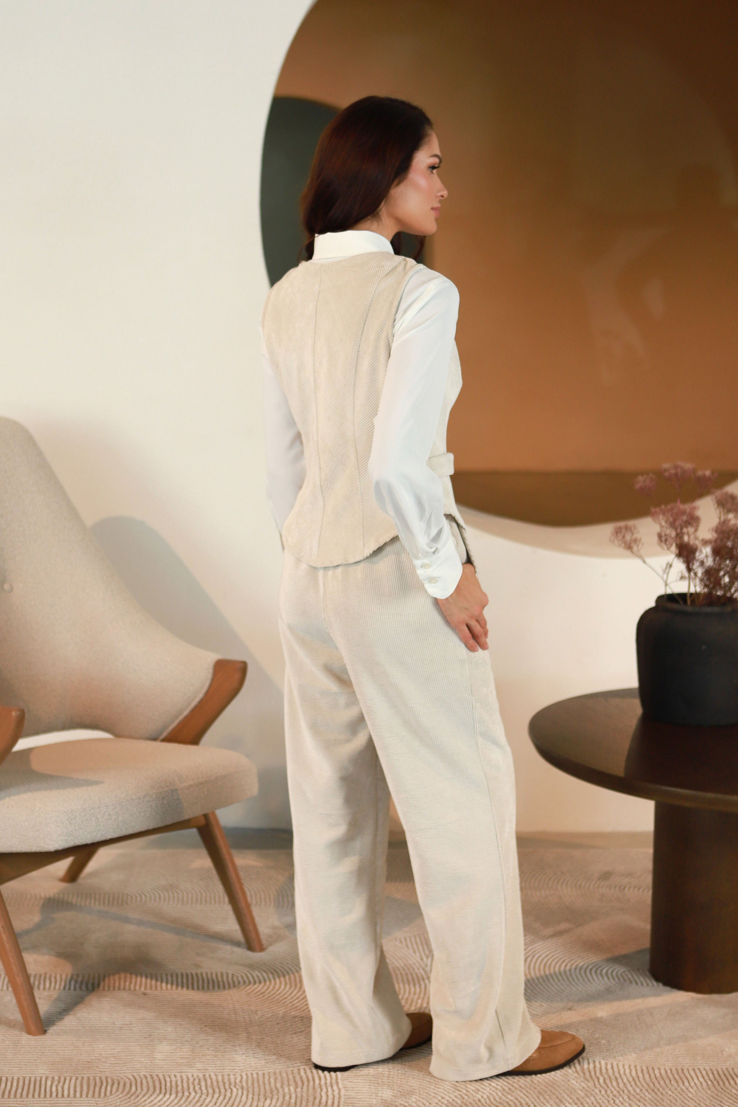 Lega velvetinė liemenė "Siena Beige Velvet"