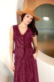 Lega velvetinė liemenė "Siena Bordeaux Velvet"