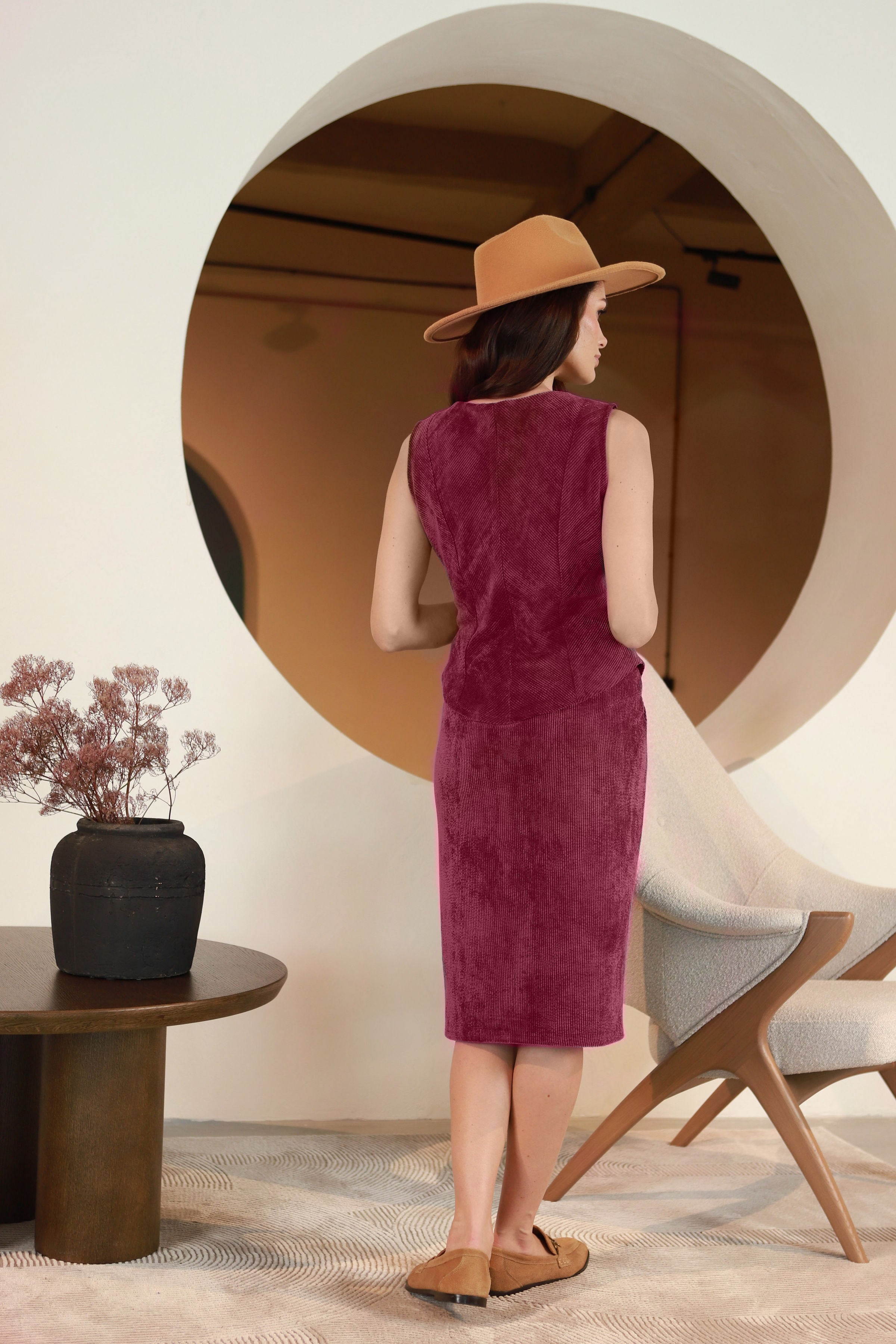 Lega velvetinė liemenė "Siena Bordeaux Velvet"