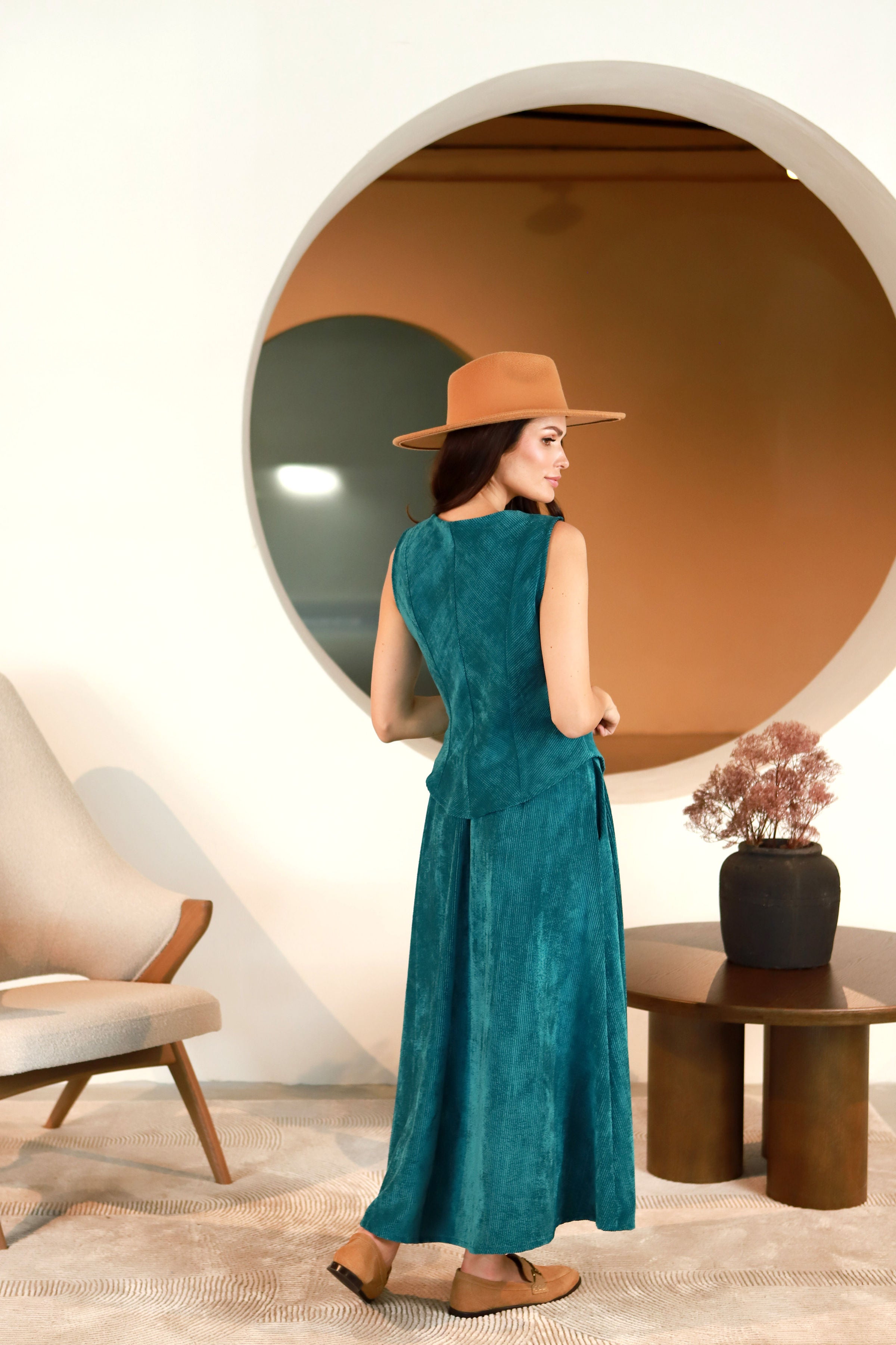 Lega velvetinė liemenė "Siena Turquoise Velvet"