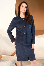 Lega velvetinis švarkelis "Jasira Navy Velvet"