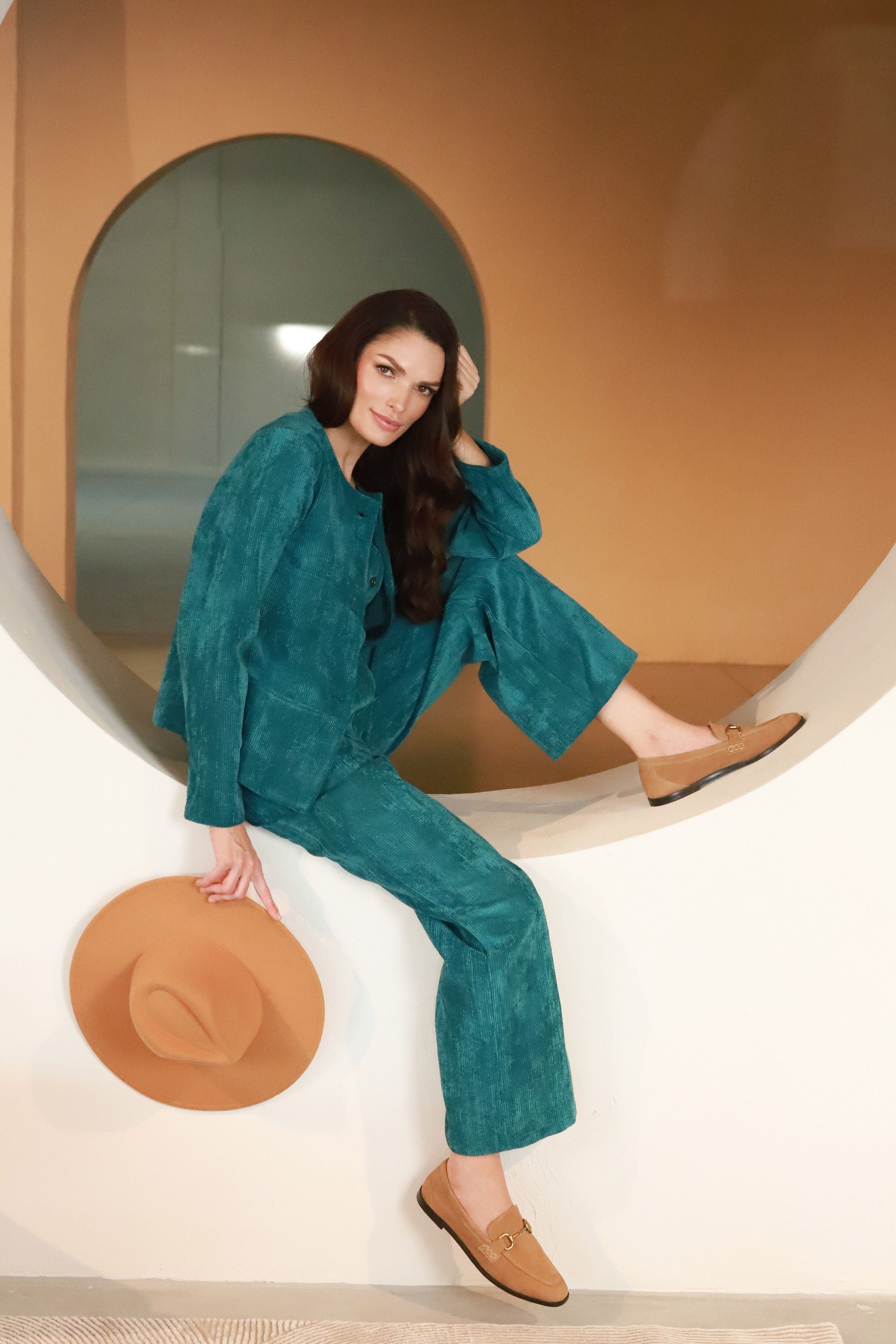 Lega velvetinė liemenė "Siena Turquoise Velvet"