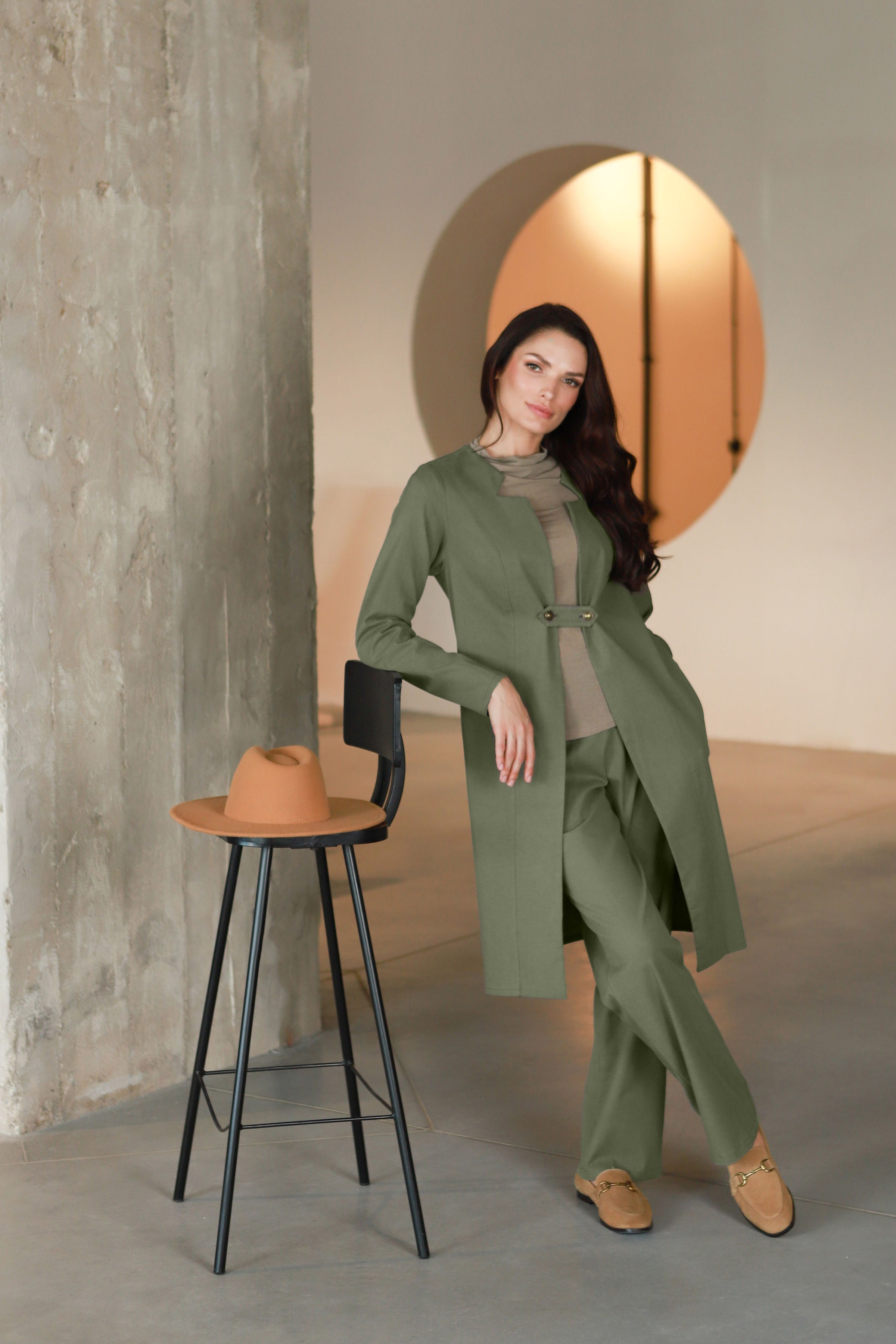 Lega kelnės "Hannah Olive Grey"