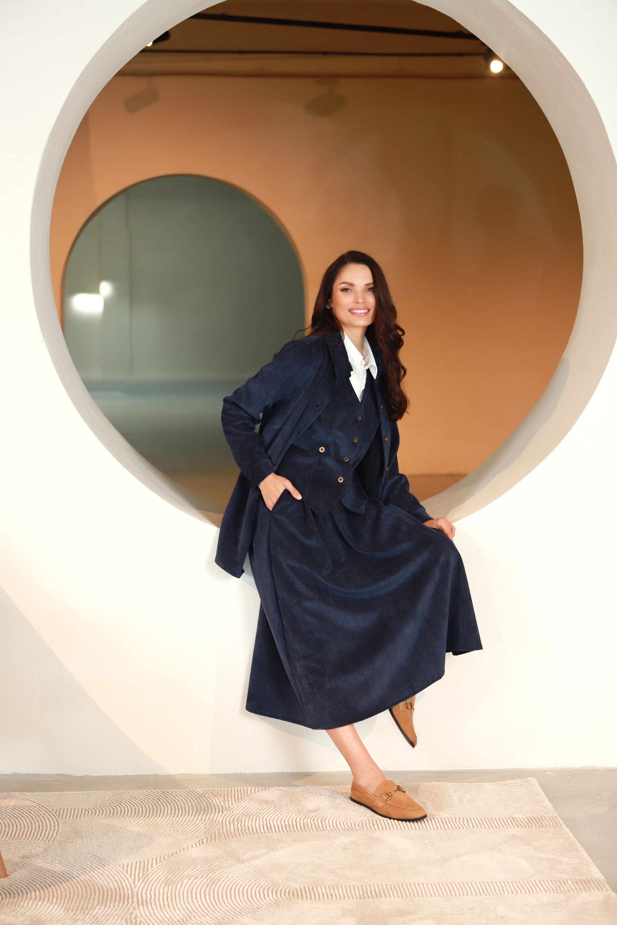 Lega velvetinis švarkelis "Gerda Navy Velvet"