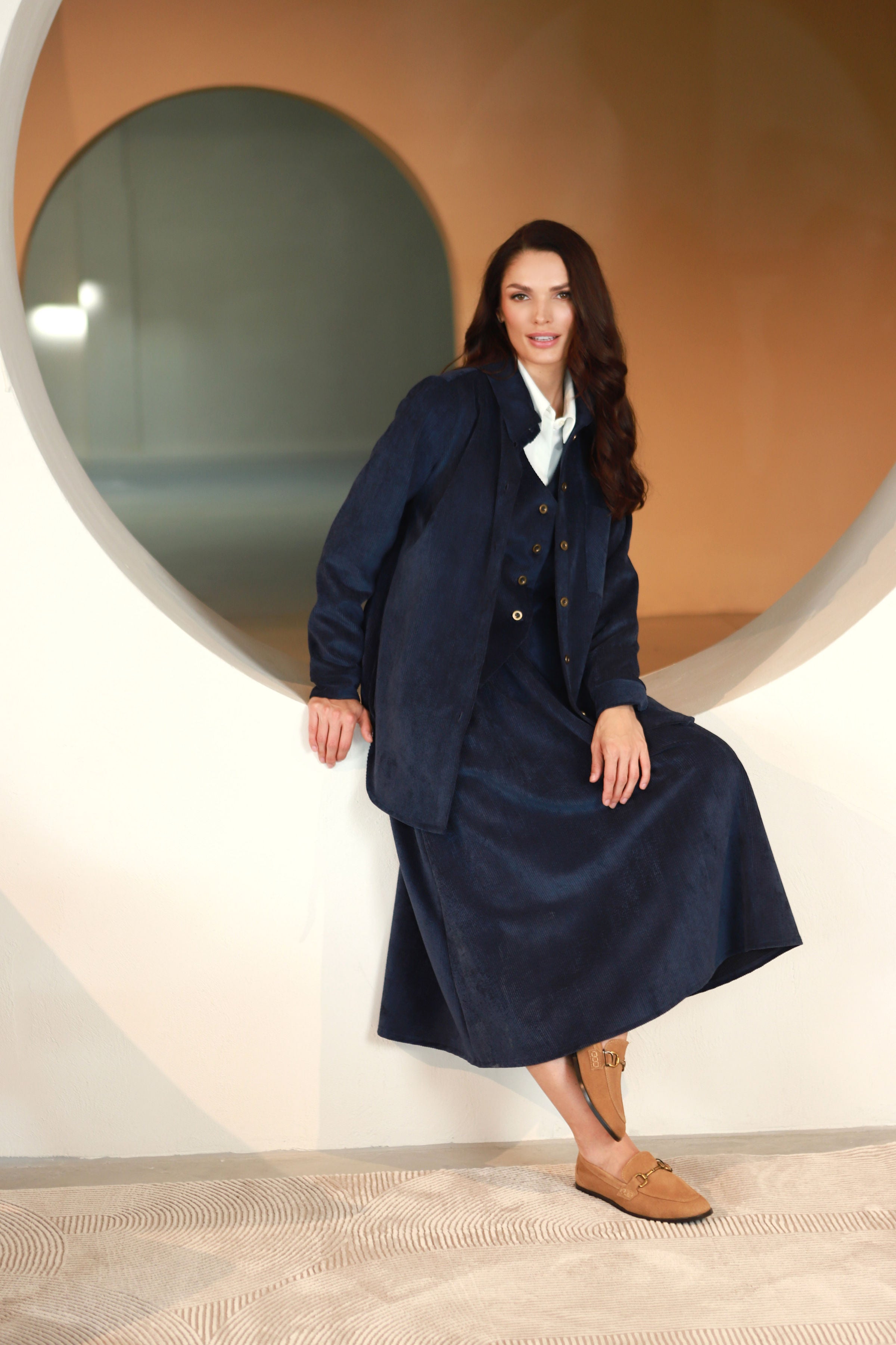 Lega velvetinė liemenė "Siena Navy Velvet"