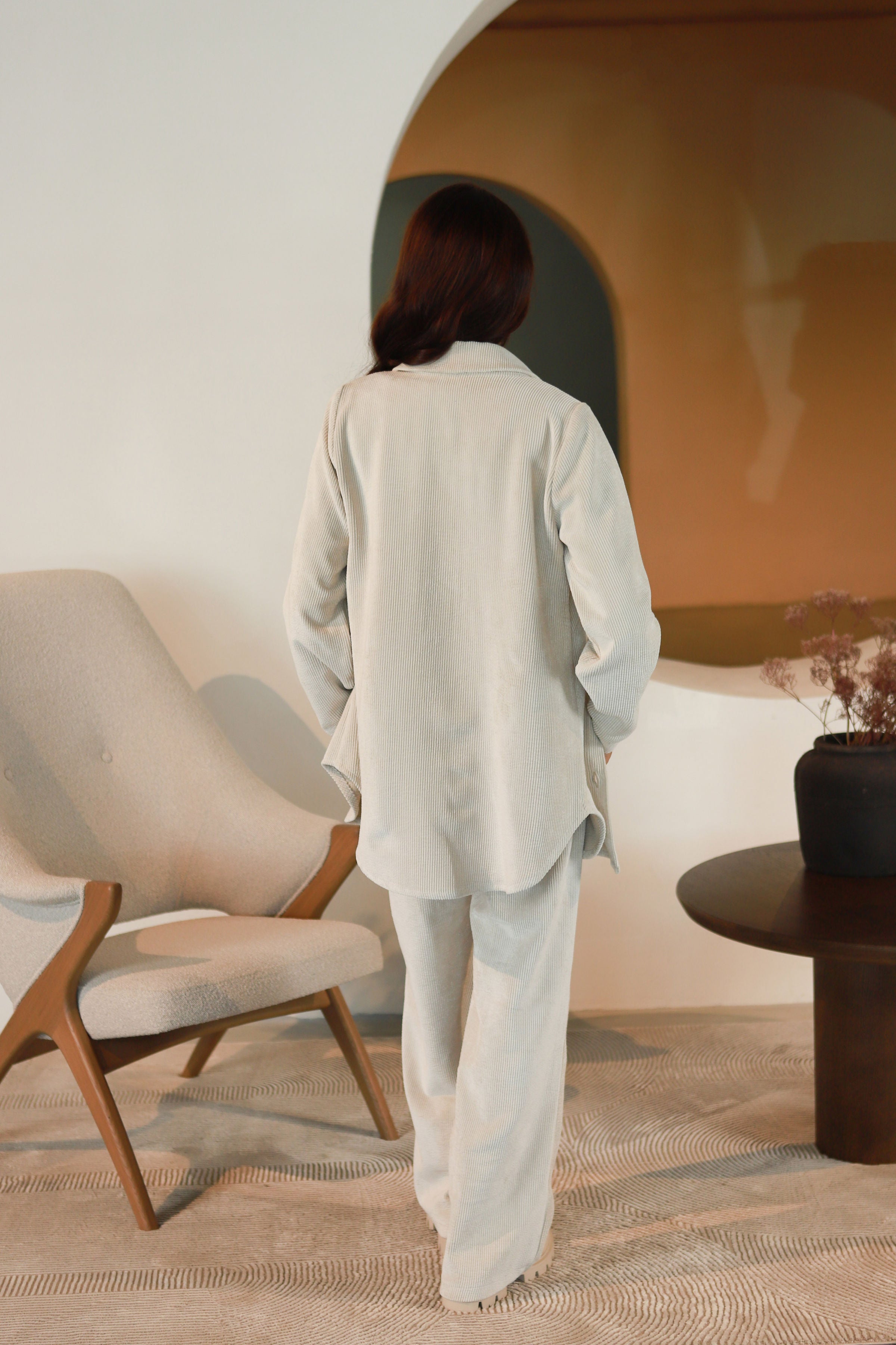 Lega velvetinis švarkelis "Gerda Beige Velvet"