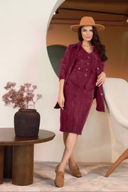 Lega velvetinis sijonas "Reina Bordeaux Velvet"