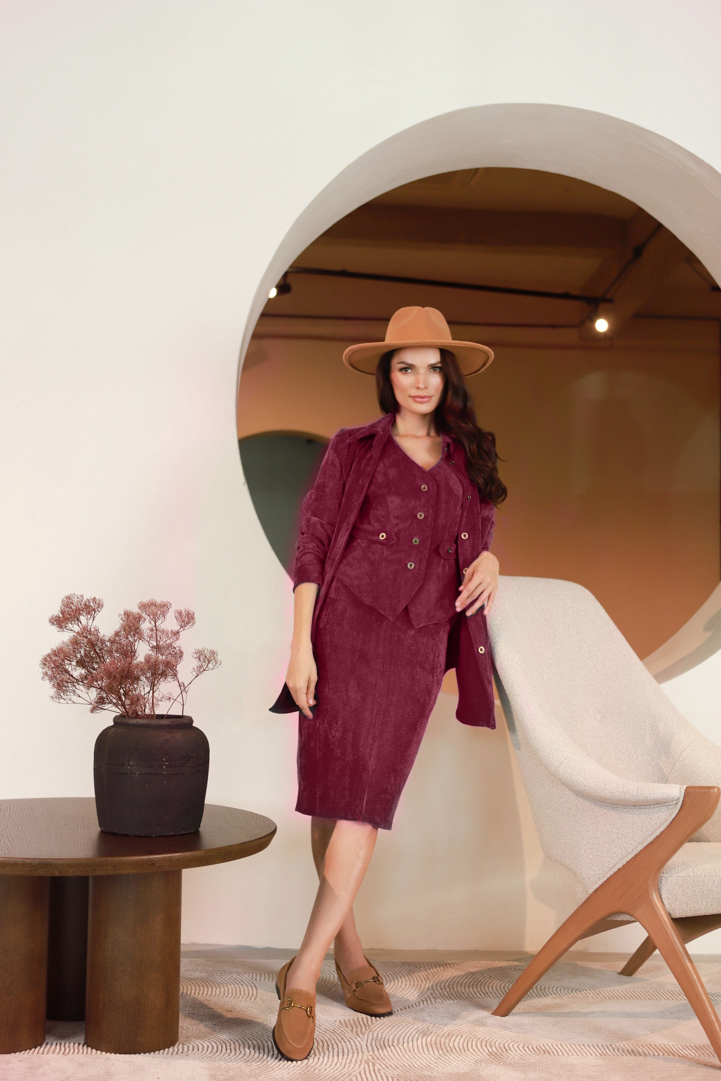 Lega velvetinis švarkelis "Gerda Bordeaux Velvet"