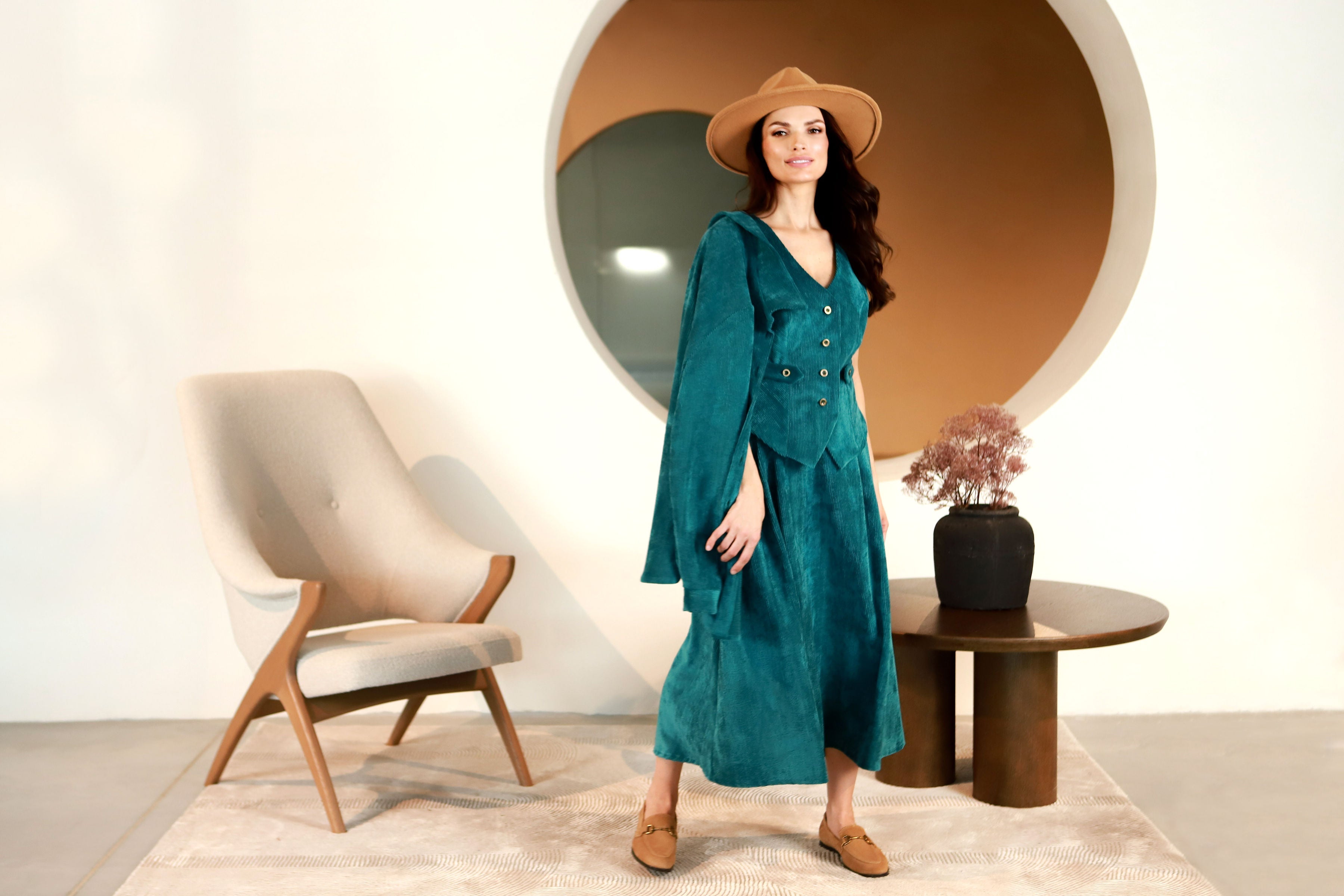 Lega velvetinė liemenė "Siena Turquoise Velvet"
