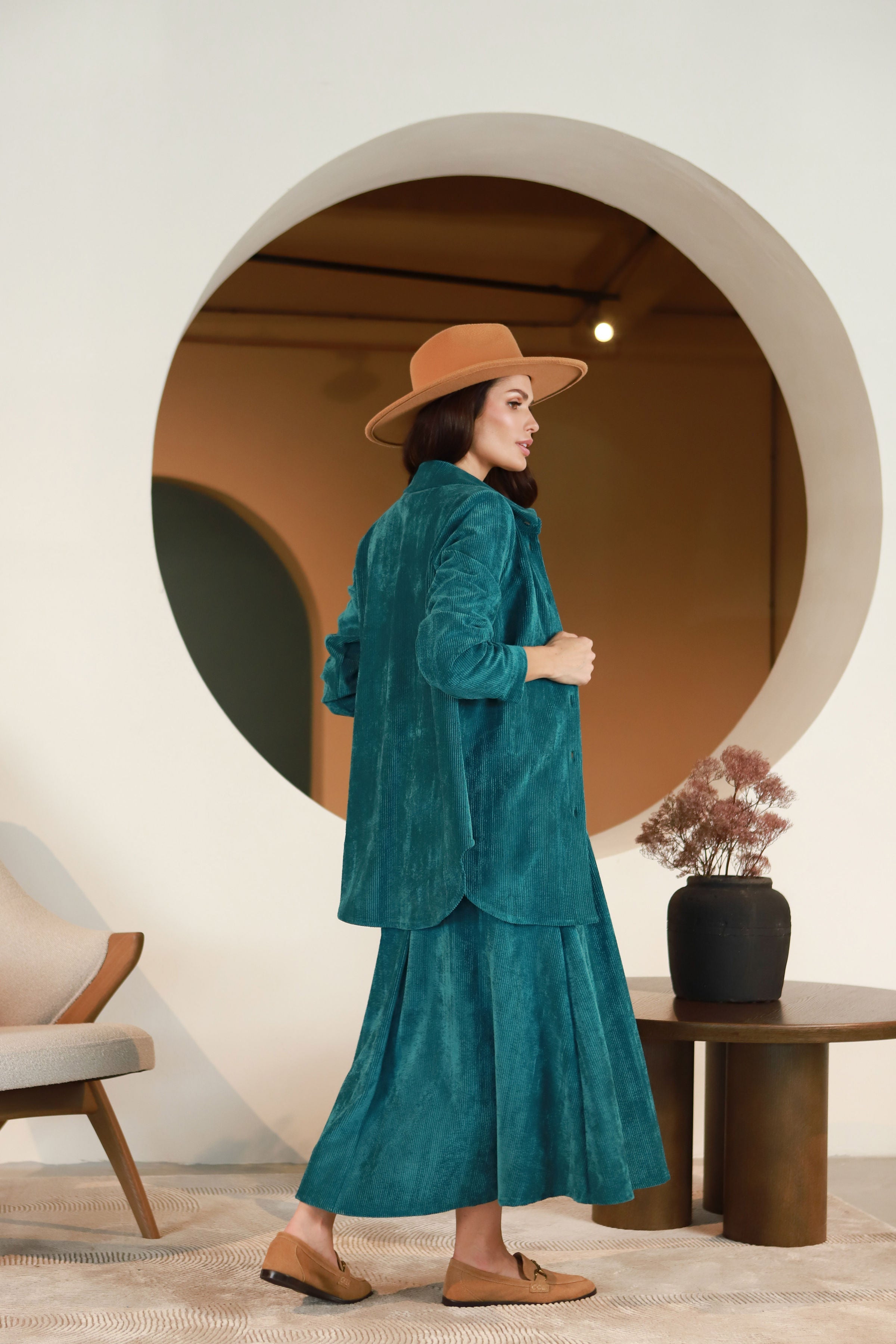 Lega velvetinis švarkelis "Gerda Turquoise Velvet"