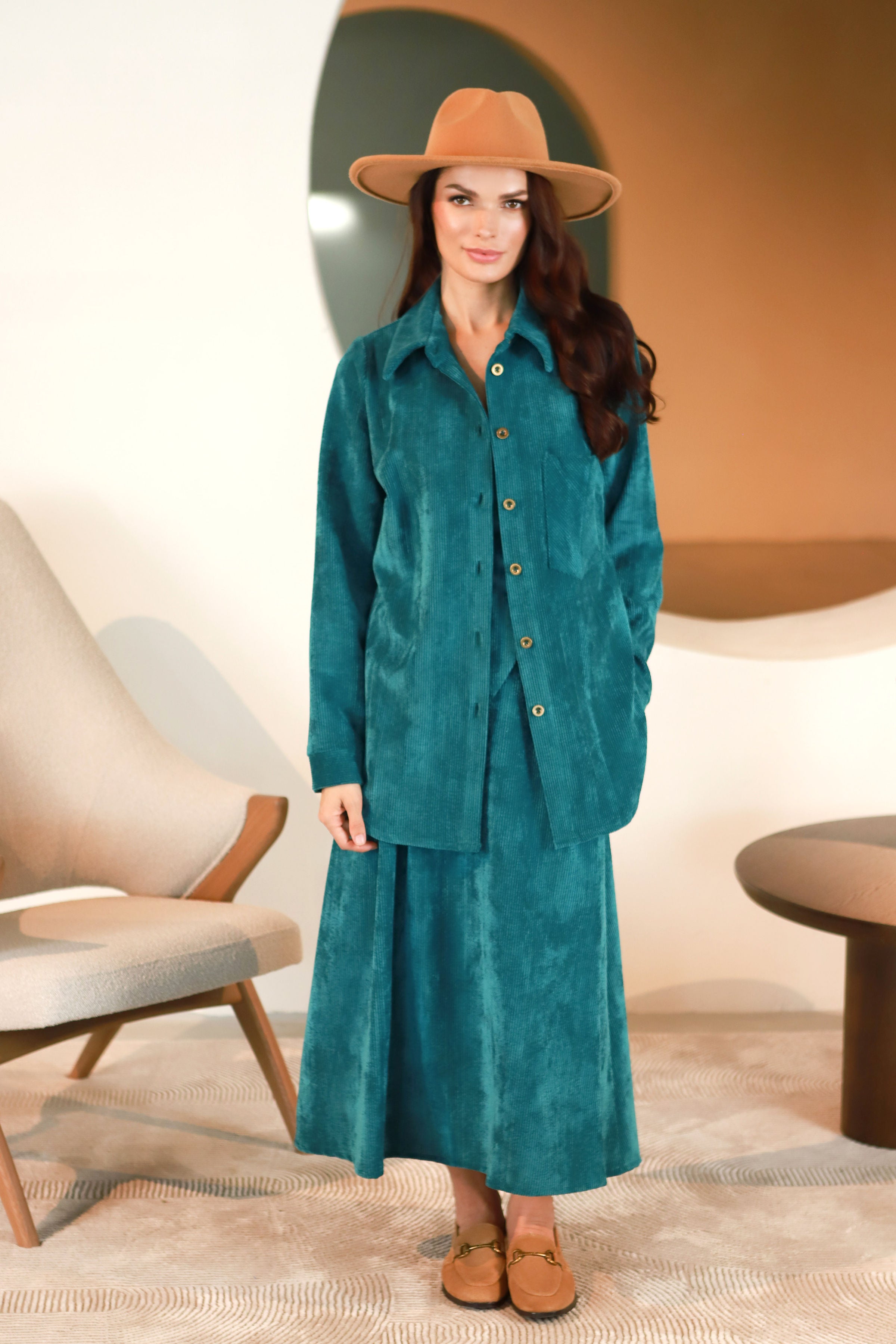Lega velvetinis švarkelis "Gerda Turquoise Velvet"