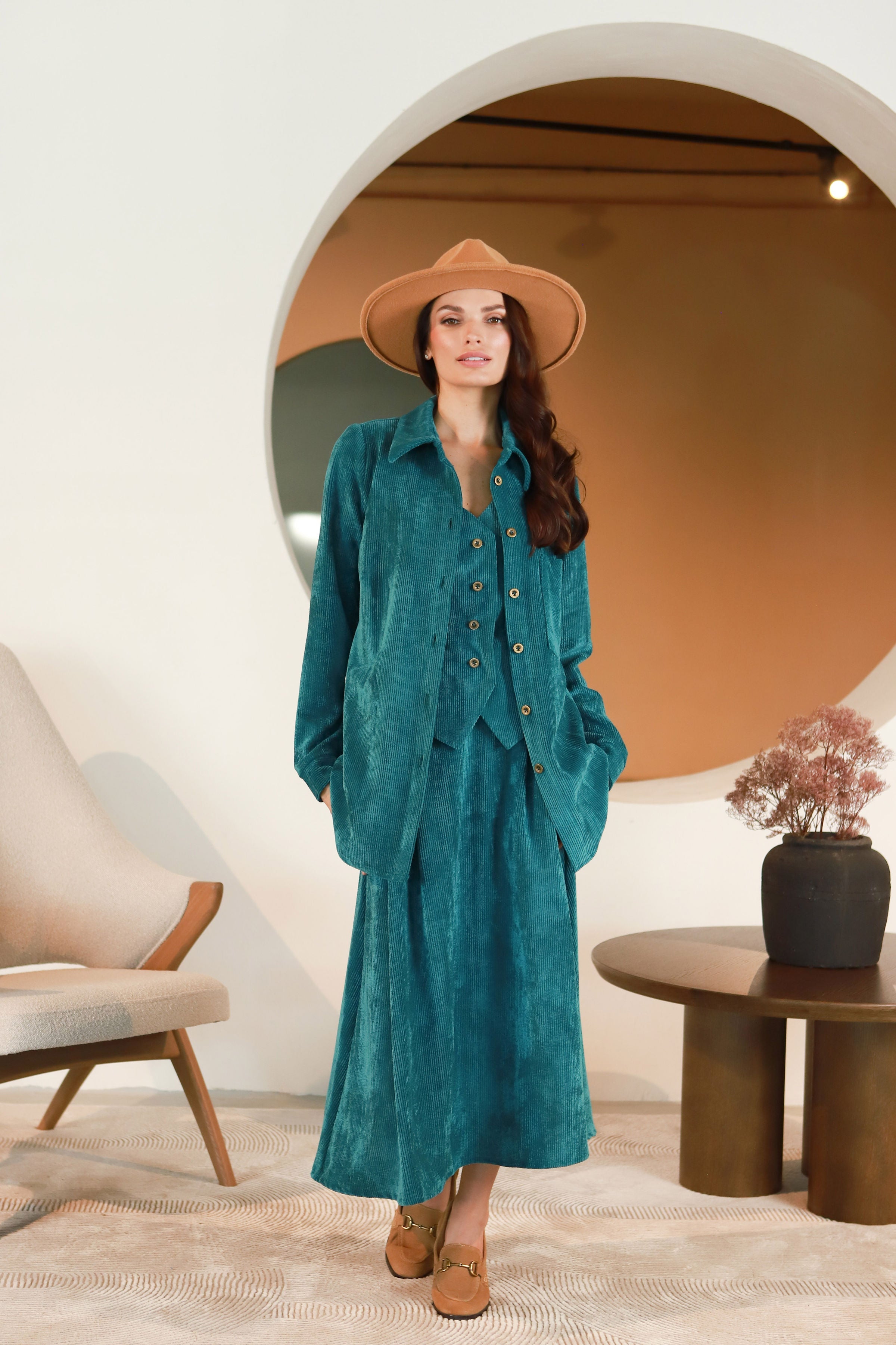 Lega velvetinė liemenė "Siena Turquoise Velvet"