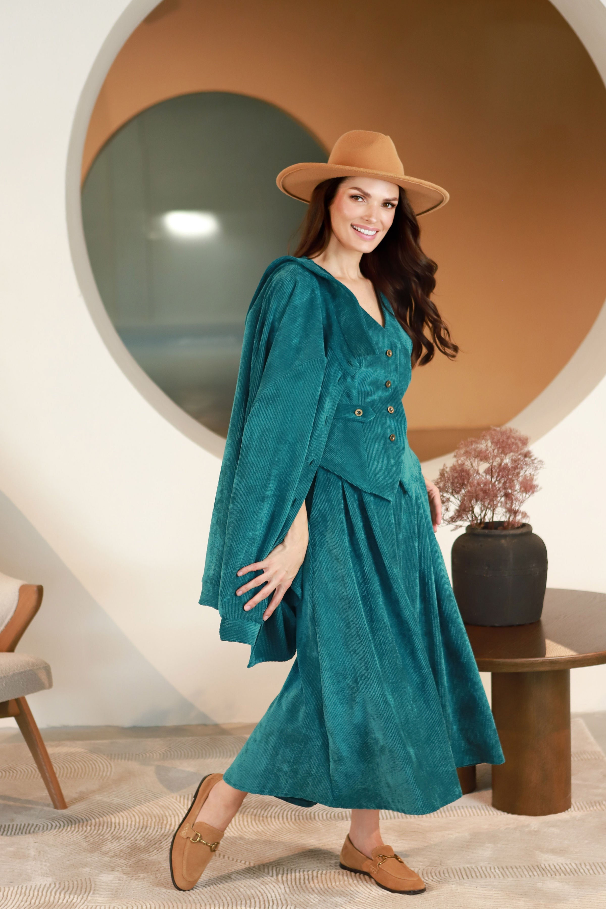 Lega velvetinė liemenė "Siena Turquoise Velvet"