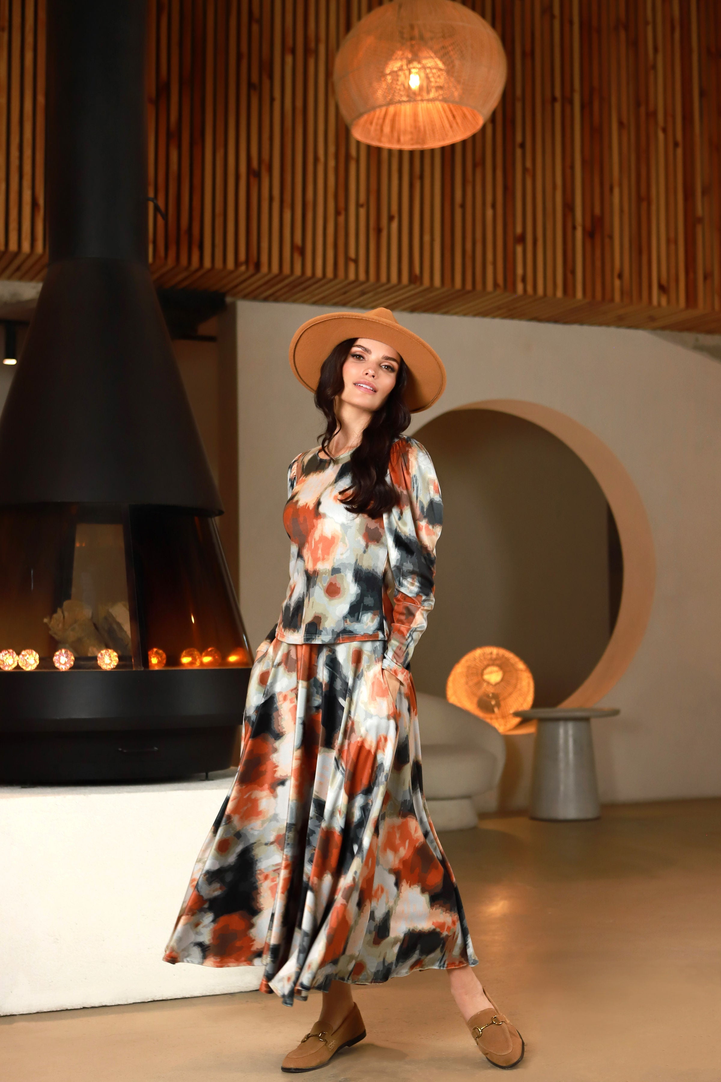 Lega veliūrinė palaidinė "Olivia Multicolor Velour"