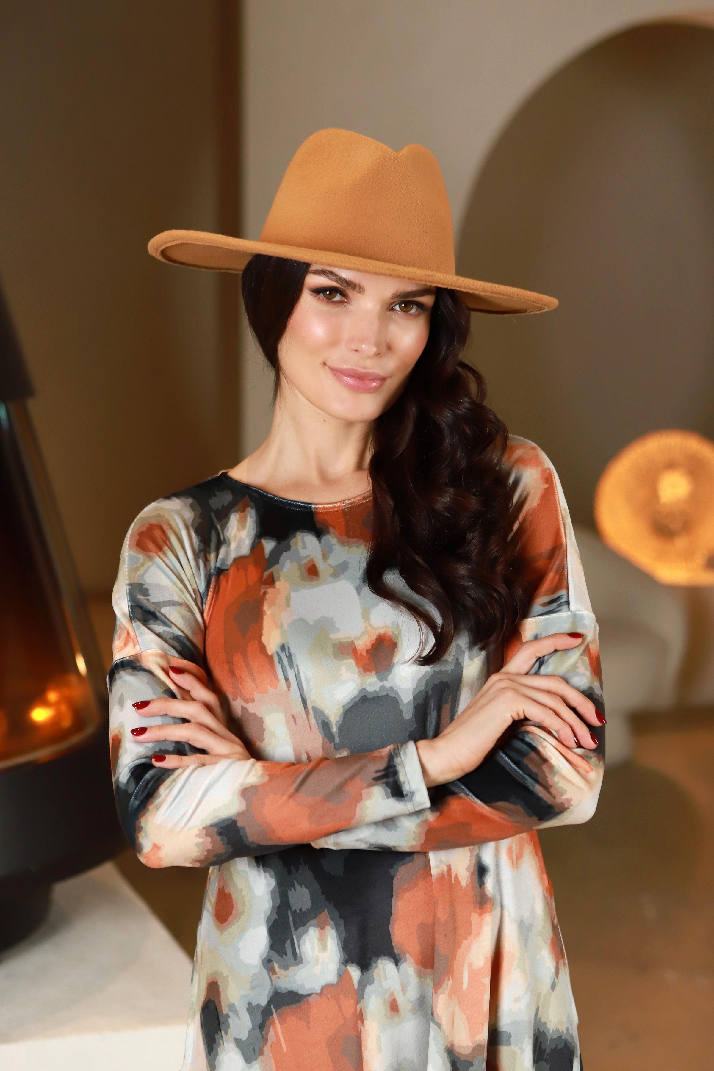 Lega veliūrinė A silueto suknelė "Ilaria Multicolor Velour"