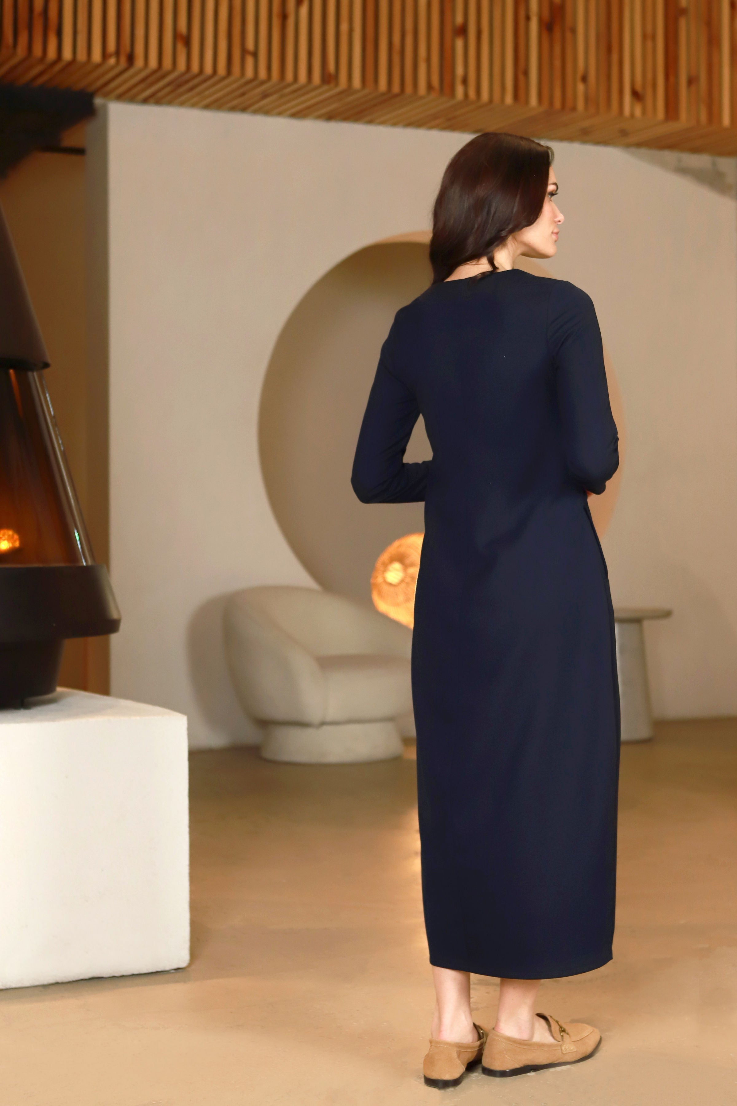 Lega ilga suknelė "Nora Navy"