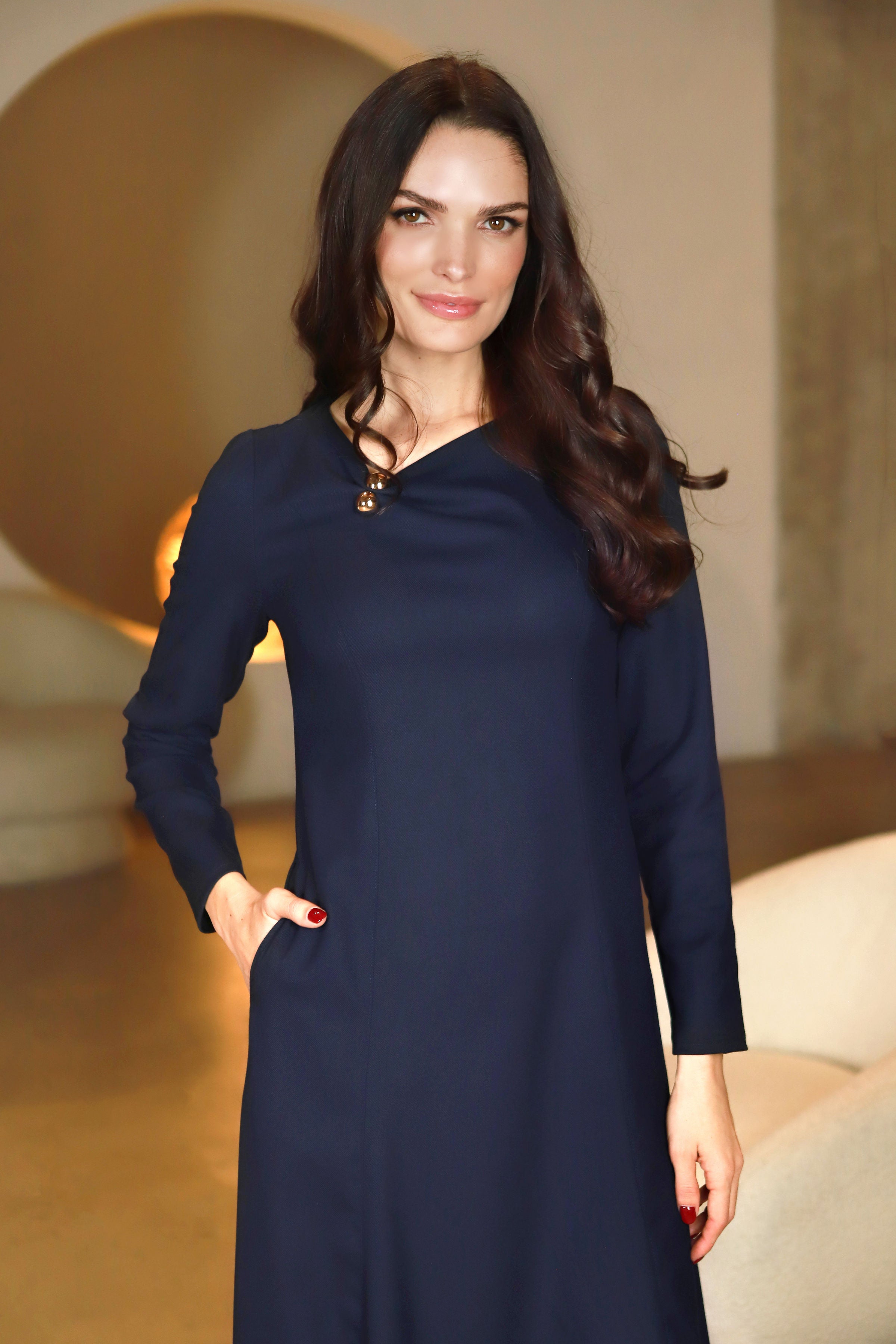 Lega A silueto suknelė "Petra Navy"