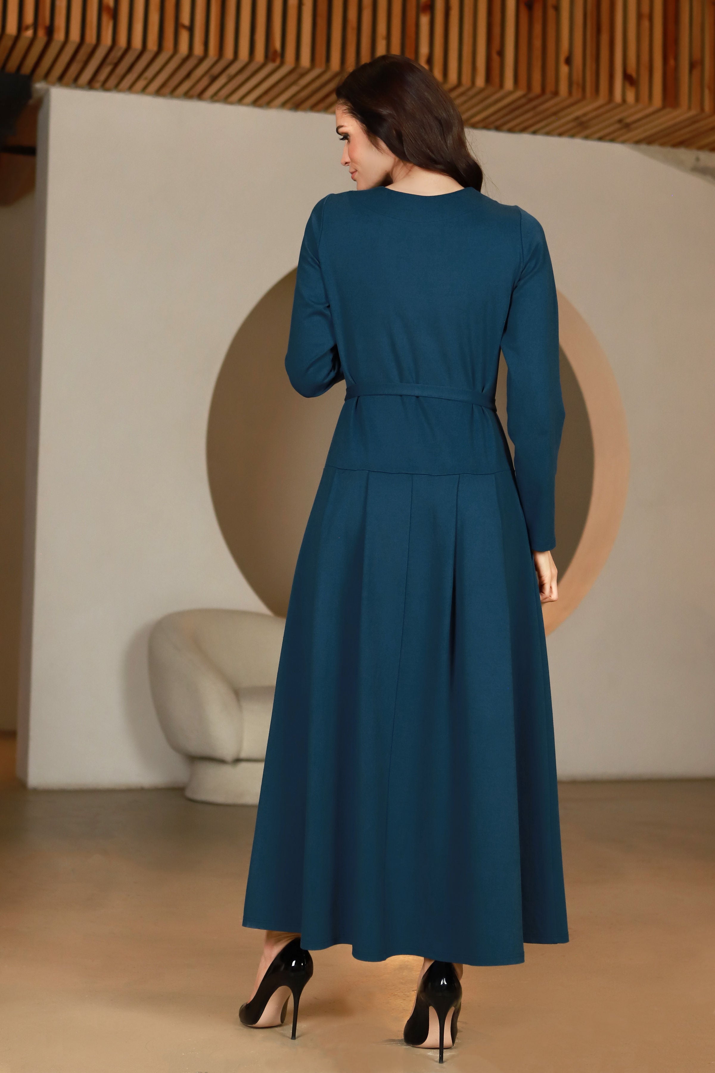 Lega ilga viskozinė suknelė "Liza Ocean"