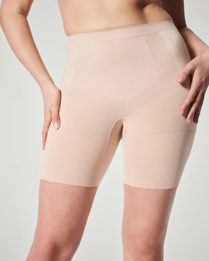Spanx Sculpting Shorts OnCore Mid-Thigh Nude