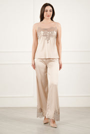 šilkinė ilga pižama