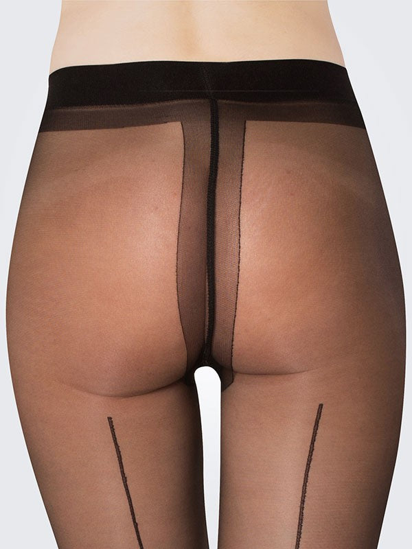 Oroblu Back Seam Tights Riga 20 Den Black