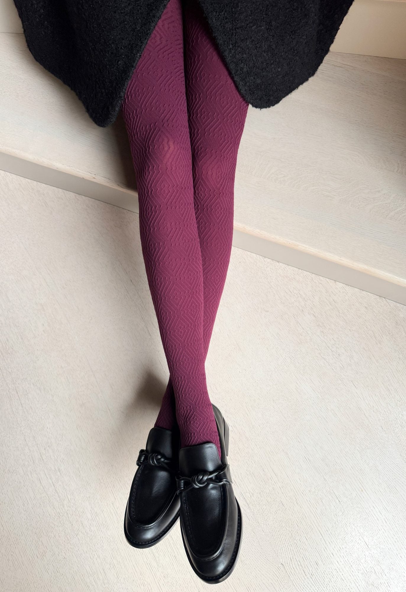 Veneziana Patterned Tights Bocarini 60 Den Vine