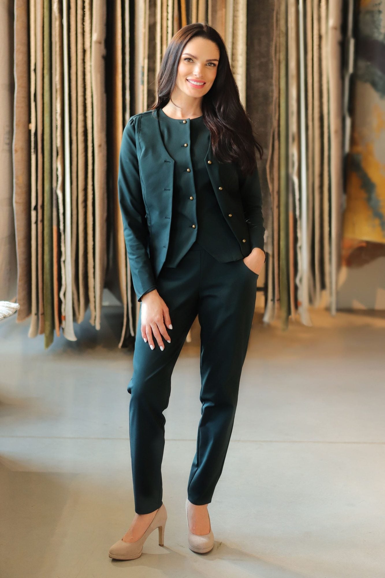 Lega Tapered Trousers Taktas Deep Green