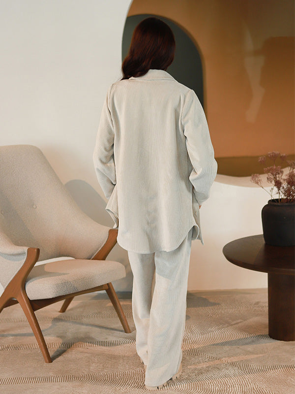 Lega velvetinės kelnės "Valery Beige Velvet"