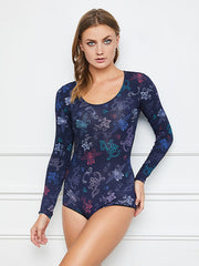 Lega viskozinis bodis "Evija Navy - Multicolor Ornament Print"