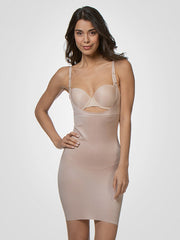 Spanx koreguojanti apatinė suknelė atvira krūtine "SmartGrip™ Nude"