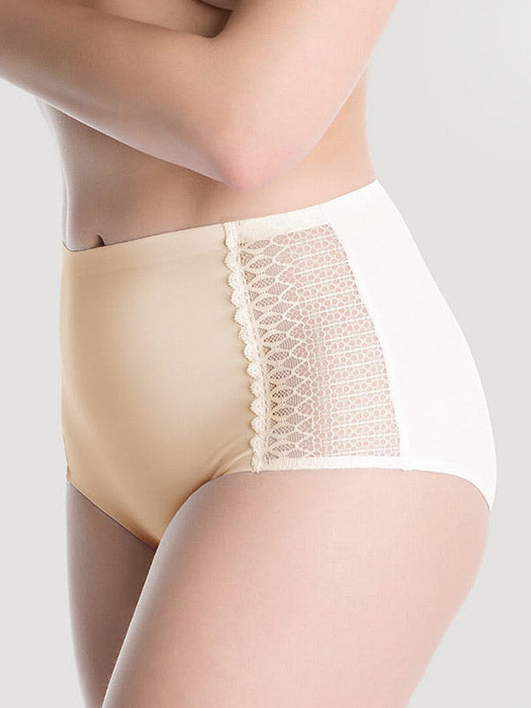 Julimex Laser-cut High-waisted Panty Opal Nude