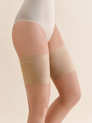 Gabriella satino šlaunų juostos su silikoninėmis juostelėmis "Satin Thigh Band Beige"