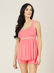 Lega Viscose Pyjama Set Neli Coral