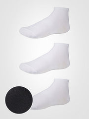 Ysabel Mora 3 medvilninių sportinių kojinių komplektas "Low Cut Breathable Black"