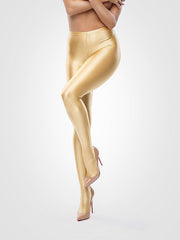 MissO глянцевые непрозрачные колготки открытой промежностью "Glossy Gold"