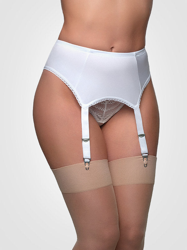 Nylon Dreams 4 dirželių klasikinis prisegamų kojinių diržas 