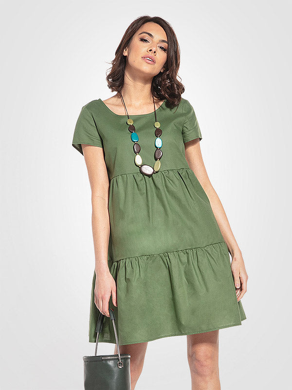 Tessita Cotton Dress Adrika Green