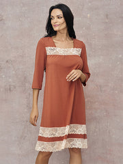 Lega хлопковая ночная сорочка "Annie Cinnamon - Light Brown"
