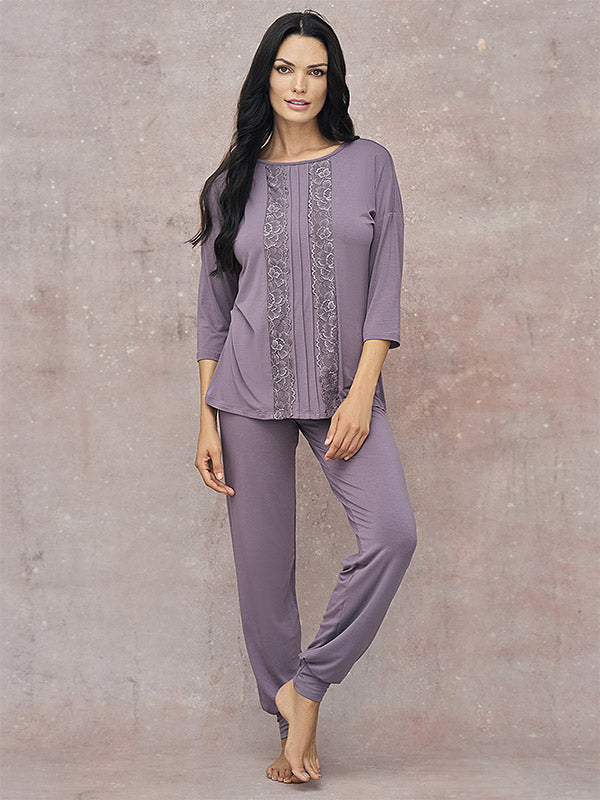 Lega Viscose Pajamas Amina Light Violet