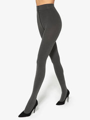 Gatta neperregimos raštuotos mikrofibros pėdkelnės "Trini 03 50 Den Graphite - Black"