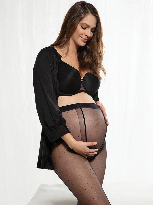 Gatta Dotted Maternity Tights Beauty Body Perfect 01 20 Den Black