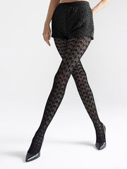 Marilyn raštuotos viskozinės pėdkelnės "Sophia 874 G 120 Den Black"