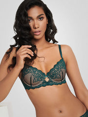 Esotiq Lace Push-up Bra Darling Emerald - Nude