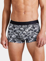 Aubade боксеры из хлопка и модала "Luke Black - White Flower Print"