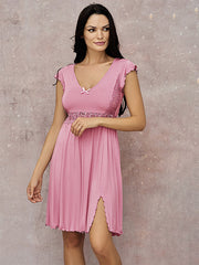 Lega ночная сорочка из вискозы с кружевом "Meda Dusty Pink"